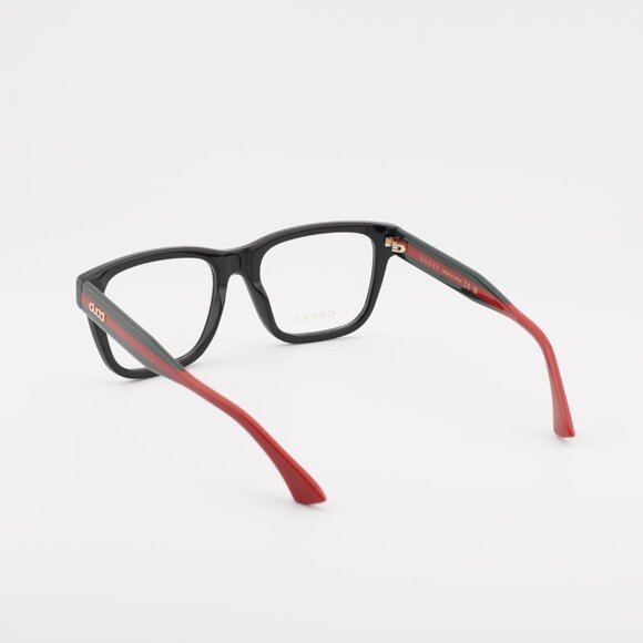Gucci GG1870O 005 Eyeglasses Black/Red 56mm Square Frame - Picture 7 of 9